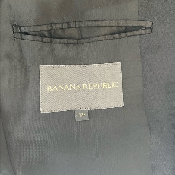 Vintage 2001 Banana Republic classic black 3 button blazer sport coat size 42R - Picture 8 of 10